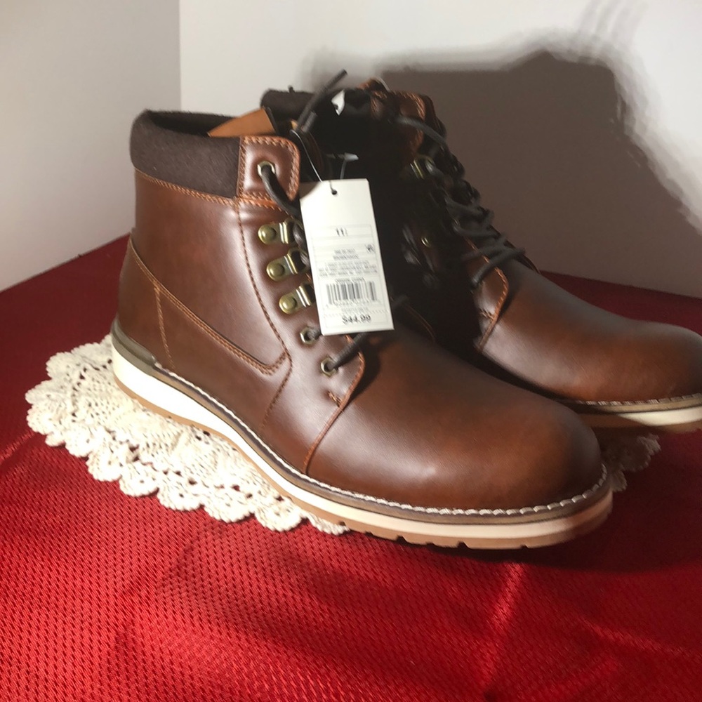 Men’s brown Havoc boots. NWT.  Lace up goodfellow - Picture 2 of 7